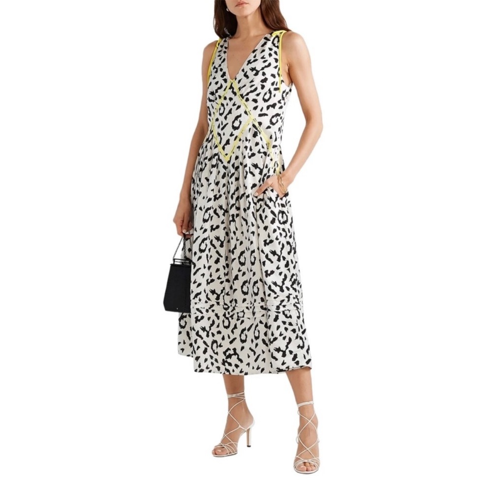Self-portrait animal print midi dress